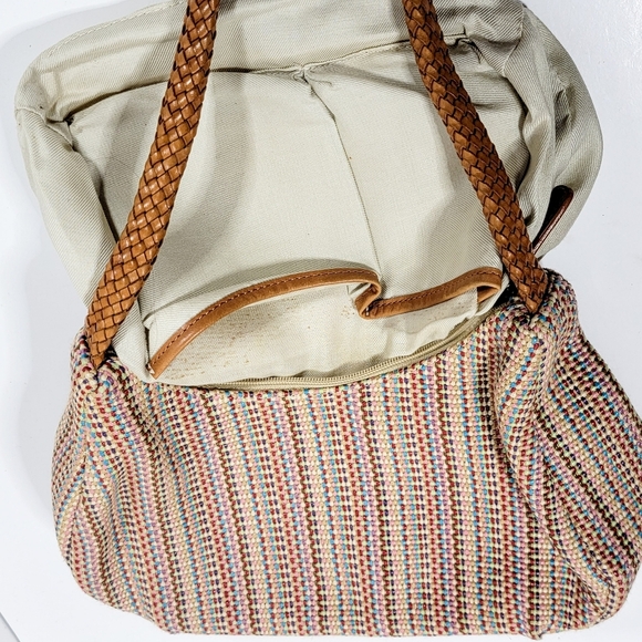 Fossil Multicolor Weave Purse w/ Braided Leather Strap - Picture 10 of 10